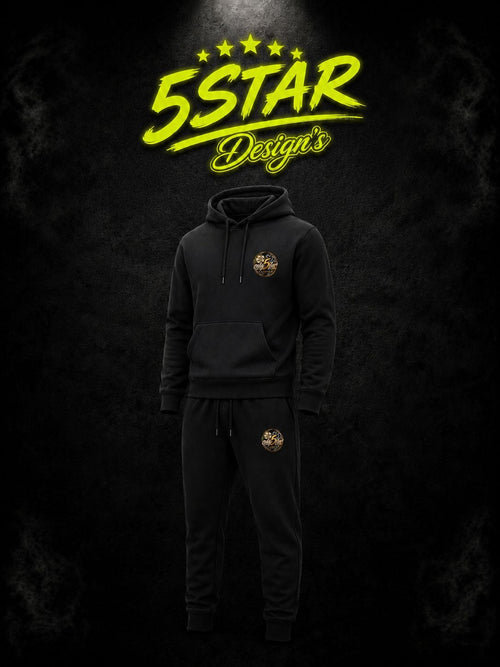 5STAR all-black hoodie and joggers tracksuit