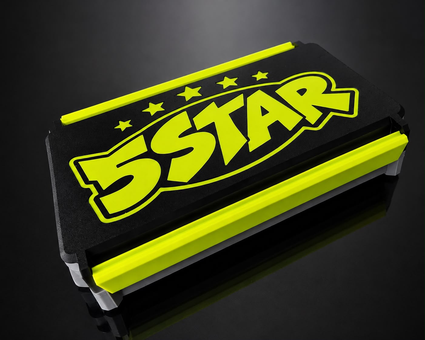 5STAR Box closed, showing the neon 5STAR logo on the black lid